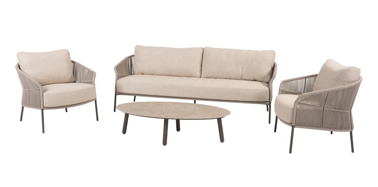 Taste Florence living loungeset 3-dlg rope - frame terre - afbeelding 3