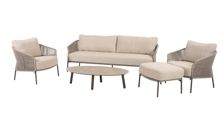 Taste Florence living loungeset 4-dlg rope - frame terre - afbeelding 3