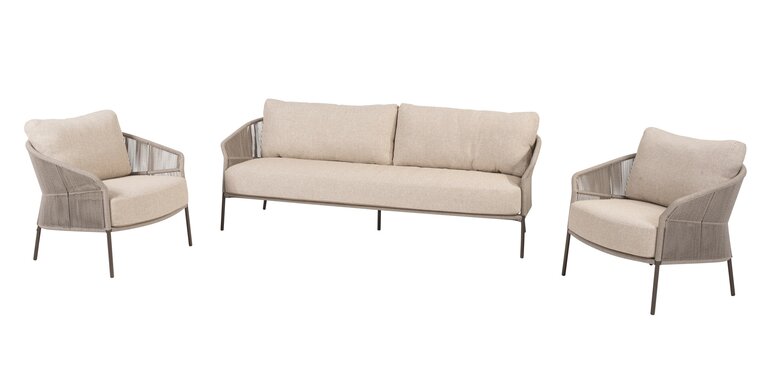 Taste Florence living loungeset 4-dlg rope - frame terre - afbeelding 2