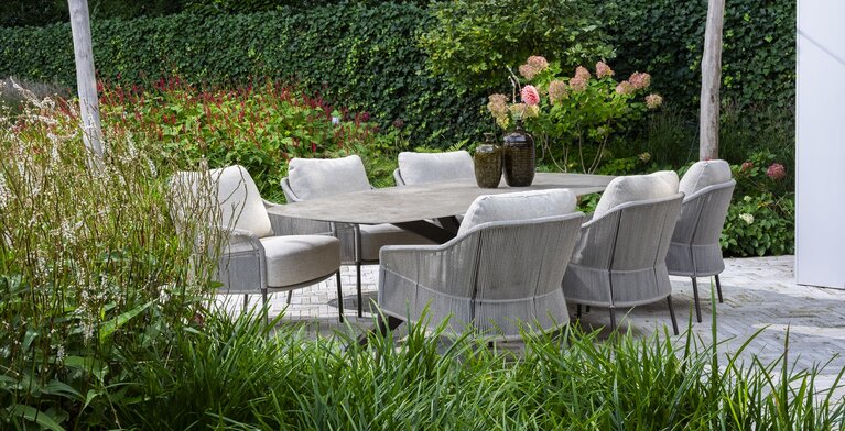 Taste Florence low dining set 7-delig rope - frame terre - afbeelding 1