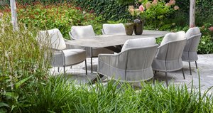 Taste Florence low dining set 7-delig rope - frame terre showroomverlater - afbeelding 6