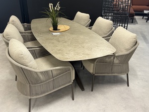 Taste Florence low dining set 7-delig rope - frame terre showroomverlater - afbeelding 1