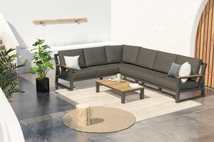 Taste Gigi loungeset large 309x239cm antraciet - afbeelding 6