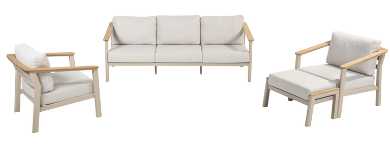 Taste Olivia 4-delige living sofa loungeset excl tafel - met footstool