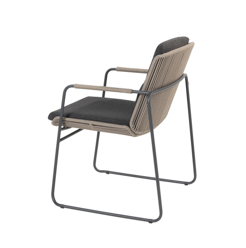 Taste Parma  dining tuinstoel aluminium rope antraciet-taupe  - afbeelding 2