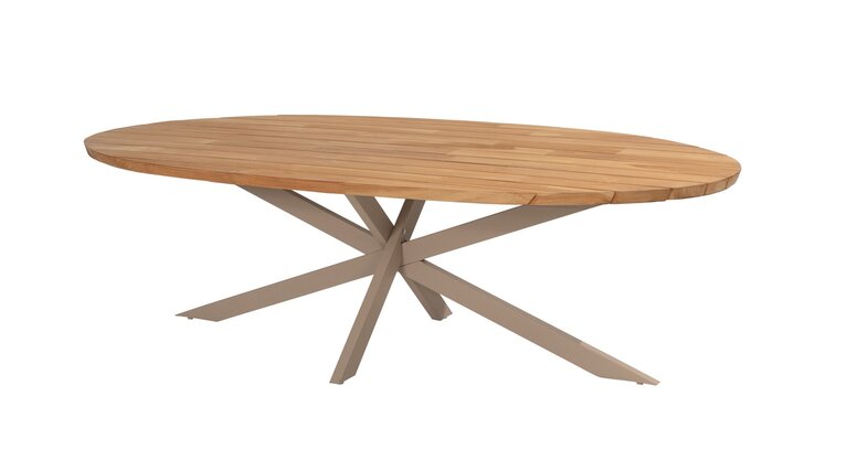 Taste Prado dining tuintafel 240x115cm ellips teak-latte - afbeelding 1
