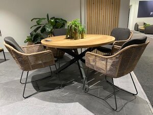 Taste Prado dining tuintafel rond 130cm antraciet - afbeelding 3