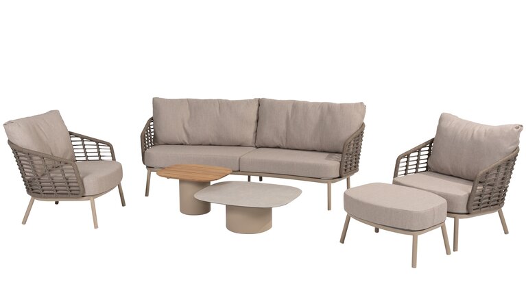 Taste Puglia 3-delige living sofa loungeset excl tafel op=op - afbeelding 3
