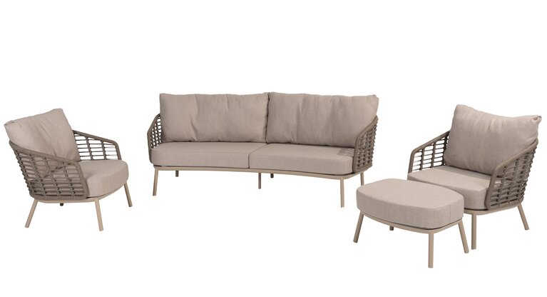 Taste Puglia 4-delige living sofa loungeset incl footstool