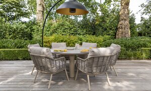 Taste Puglia 6-delige low dining set rope latte showroomverlater - afbeelding 6