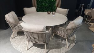 Taste Puglia 6-delige low dining set rope latte showroomverlater - afbeelding 1