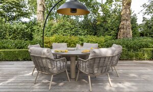 Taste Puglia 8-delige low dining set rope latte showroomverlater - afbeelding 7