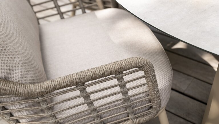 Taste Puglia 8-delige low dining set rope latte showroomverlater - afbeelding 6