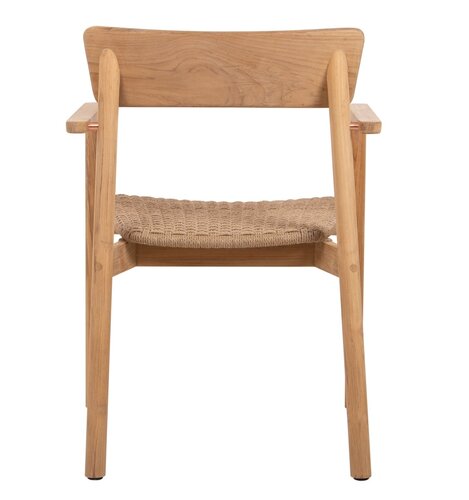 Traditional teak Carmen dining design chair op=op - afbeelding 3