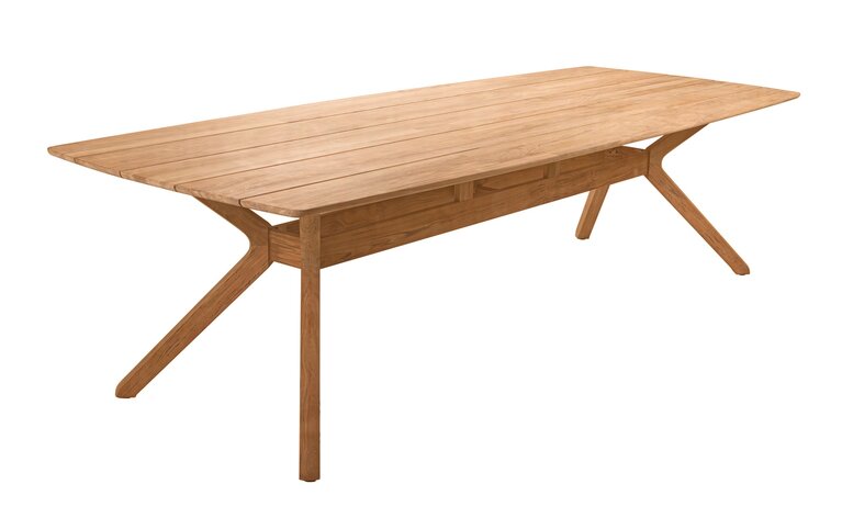 Traditional teak Carmen dining tuintafel rechthoek 220x102cm teak  - afbeelding 4