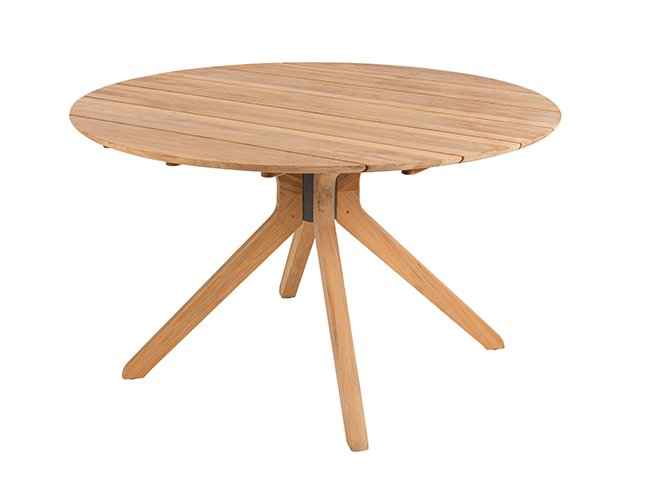 Traditional teak Carmen dining tuintafel rond 132cm teak - afbeelding 1