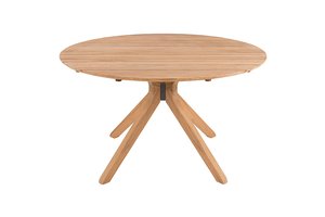 Traditional teak Carmen dining tuintafel rond 132cm teak - afbeelding 4