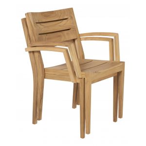 Traditional teak Grace stacking chair - afbeelding 2