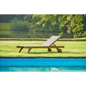 Traditional teak Kate lounger black - afbeelding 2