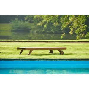 Traditional teak Kate lounger black - afbeelding 3