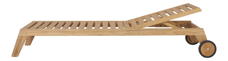 Traditional teak Luna lounger teak