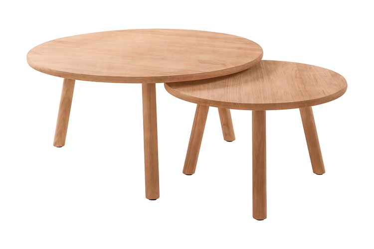 Traditional teak Marcella coffeetable 63cm rond - afbeelding 3