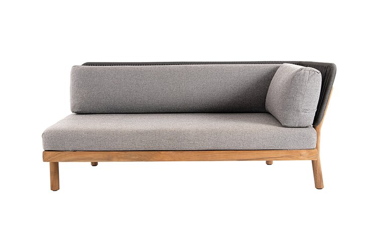 Traditional teak Marcella lounge modular left