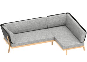 Traditional teak Marcella lounge modular right - afbeelding 8