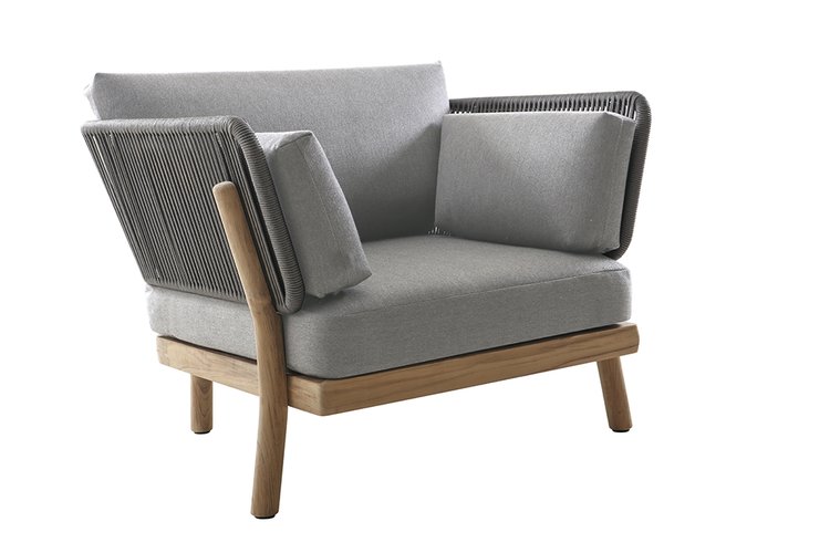 Traditional teak Marcella loungechair 