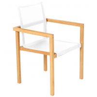 Traditional Teak Noah armstoel white showroomverlater - afbeelding 1