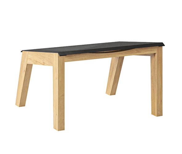 Traditional Teak Noah footstool black - afbeelding 2