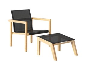 Traditional Teak Noah loungechair black - afbeelding 2