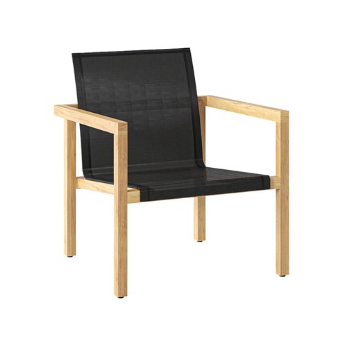 Traditional Teak Noah loungechair black