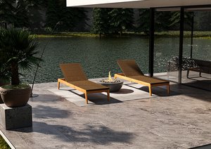 Traditional teak Noah lounger black - afbeelding 6