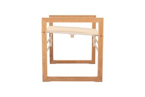 Traditional teak Sofia footstool teak - batyline linen - afbeelding 3