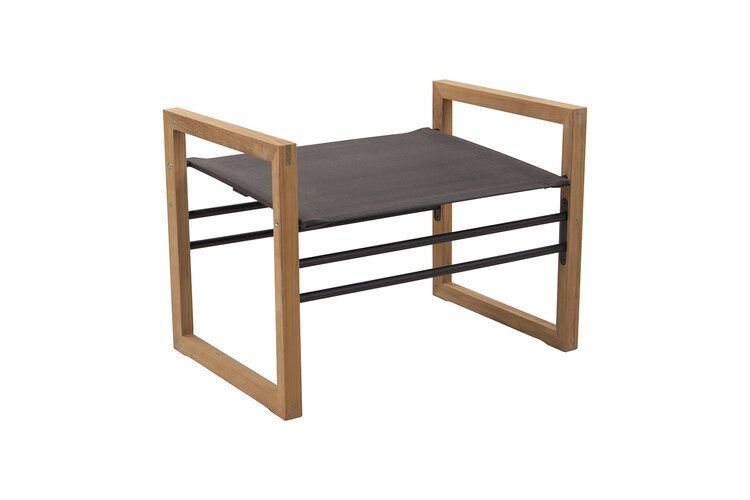 Traditional teak Sofia footstool teak - batyline slade