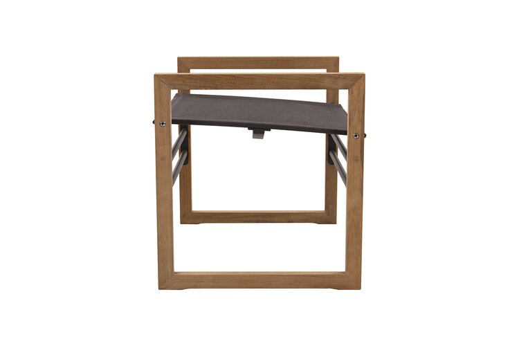 Traditional teak Sofia footstool teak - batyline taupe - afbeelding 1
