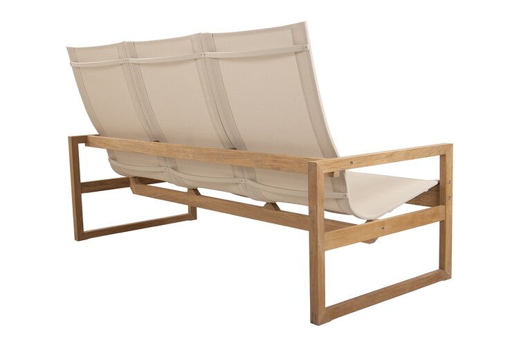 Traditional teak Sofia loungebank teak - batyline linen showroomverlater - afbeelding 3