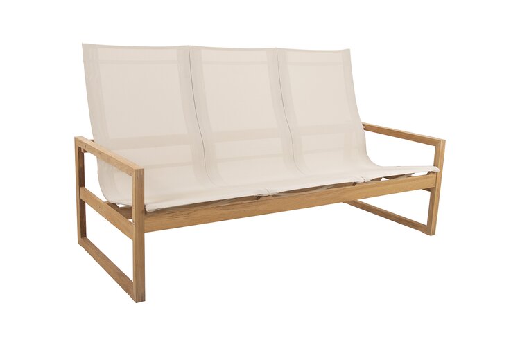 Traditional teak Sofia loungebank teak - batyline linen showroomverlater - afbeelding 1