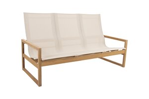Traditional teak Sofia loungebank teak - batyline linen showroomverlater - afbeelding 1