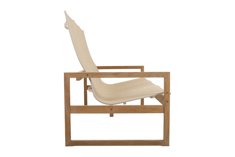 Traditional teak Sofia loungebank teak - batyline linen showroomverlater - afbeelding 2