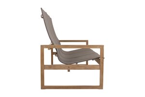 Traditional teak Sofia loungebank teak - batyline taupe - afbeelding 2