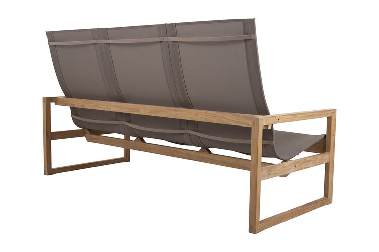 Traditional teak Sofia loungebank teak - batyline taupe - afbeelding 3