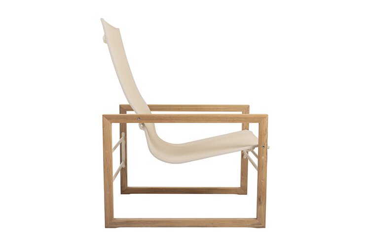 Traditional teak Sofia loungechair teak - batyline linen - afbeelding 2