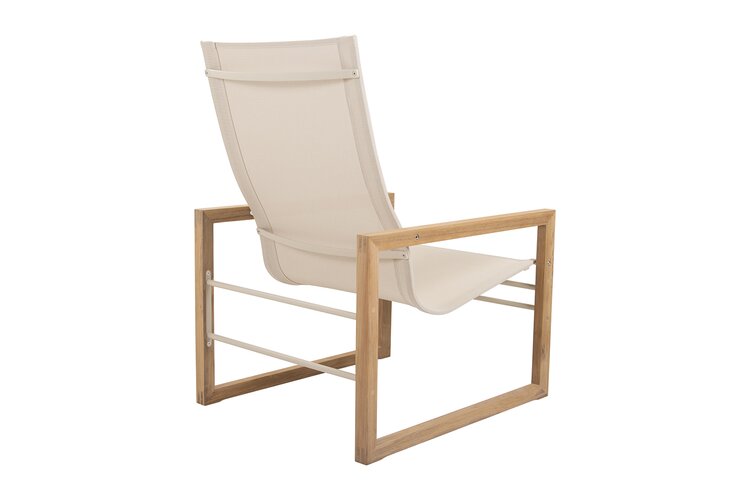 Traditional teak Sofia loungechair teak - batyline linen - afbeelding 3
