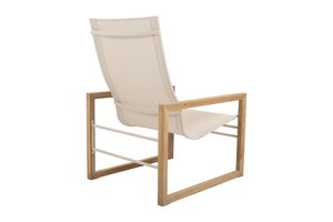 Traditional teak Sofia loungechair teak - batyline linen - afbeelding 3