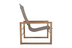 Traditional teak Sofia loungechair teak - batyline taupe showroomverlater - afbeelding 2