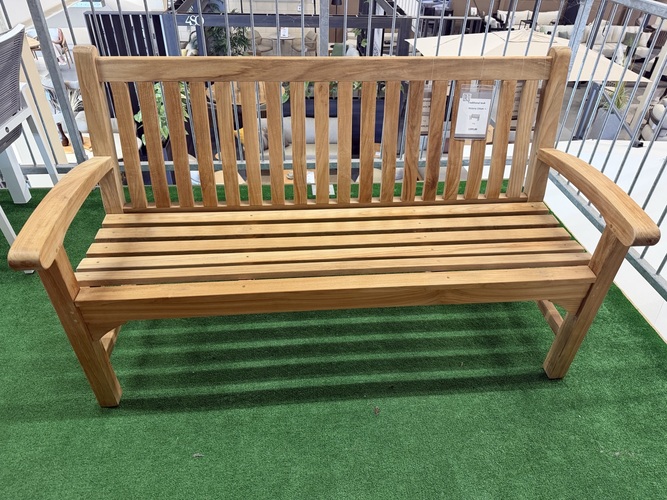 Traditional Teak Victoria tuinbank 3-zits 155cm showroomverlater - afbeelding 1