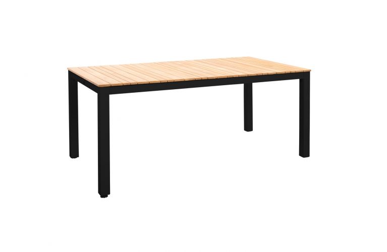 Yoi Arashi dining tuintafel 169x90cm black - teak