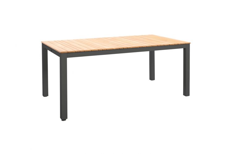 Yoi Arashi dining tuintafel 169x90cm dark grey - teak